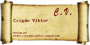 Czigán Viktor névjegykártya